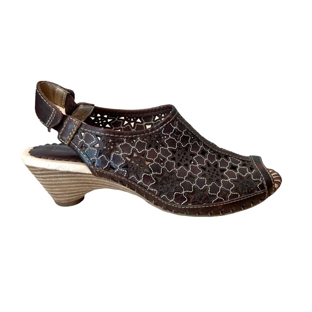 Pikolinos Punched Leather Slingback Sandal 37 (US 6.5 - 7)